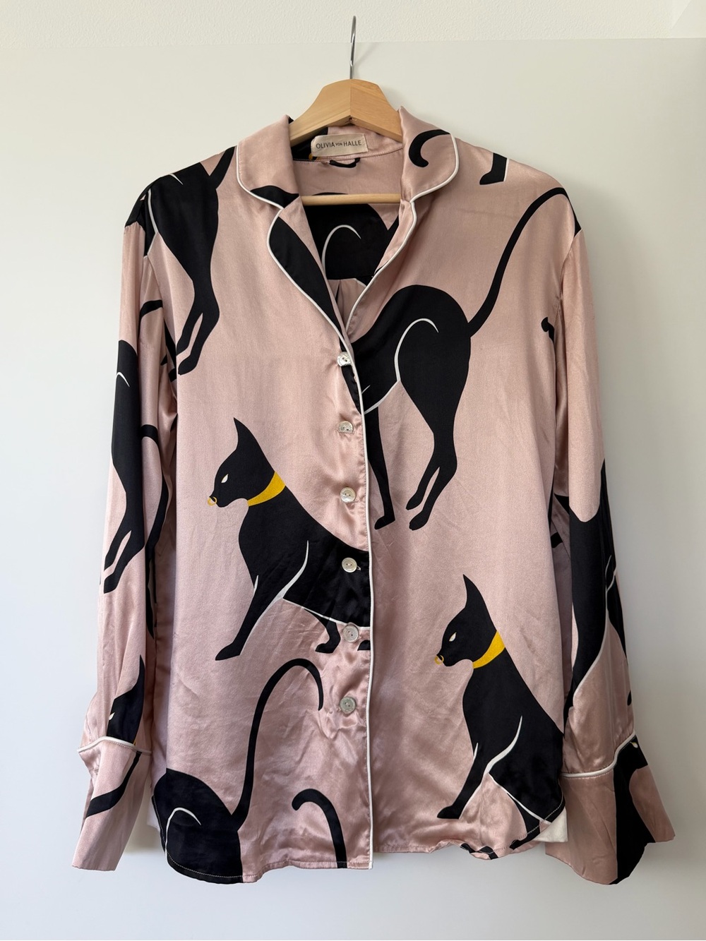 Lila Animal-Print Silk Pajama Set by OLIVIA VON HALLE